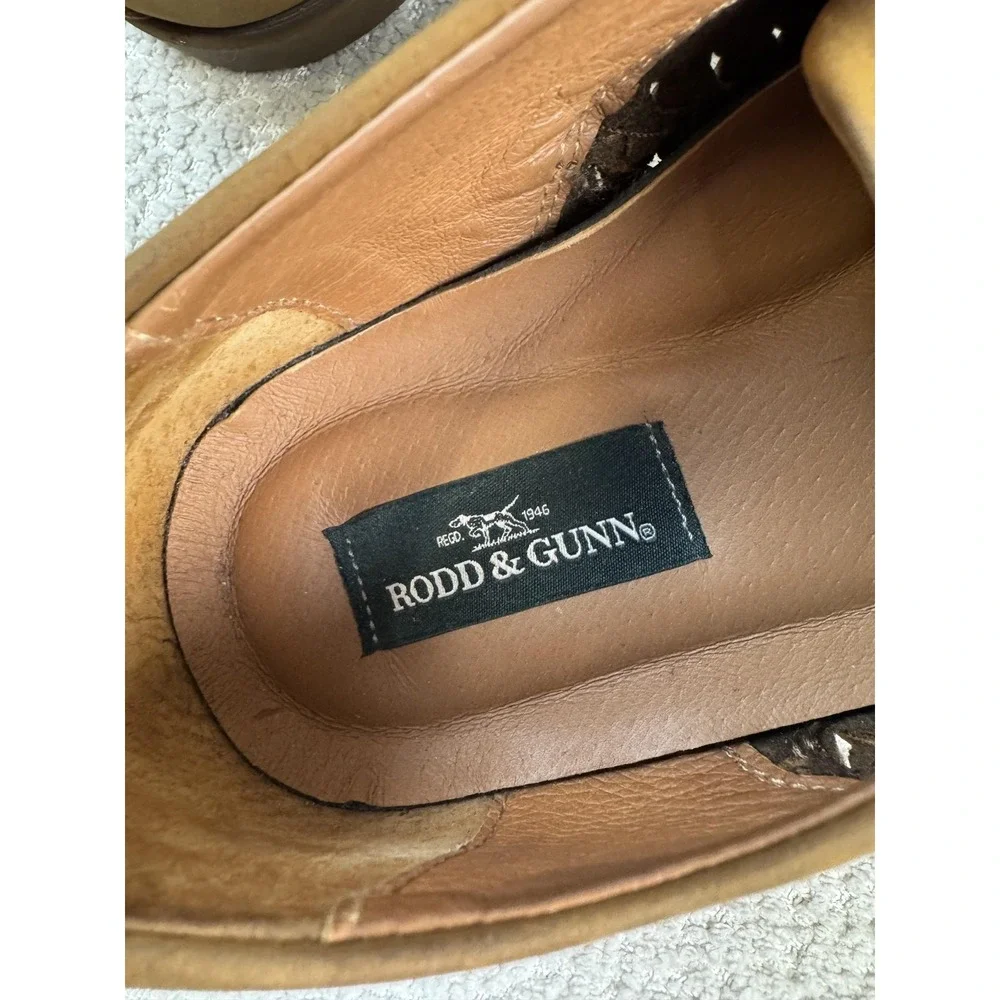 Rodd & Gunn Shoes Mens‎ Size 10 Brown Leather Hamilton Huarache Moccasin Casual